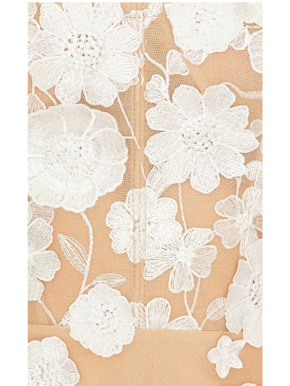BRONX AND BANCO Jasmine Sleeveless Floral Applique Gown In Cream, XS S M L - Picture 9 of 9